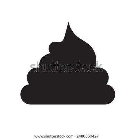 Poop vector icon on a white background