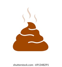Poop vector illustration isolated on white background