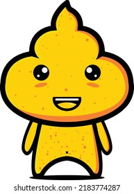 Poop-Vektorgrafik einzeln auf weißem Hintergrund.Scheiben auf weißem Hintergrund.Humanexkrement