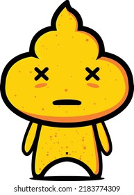 Poop vector  isolated on white background.Shit on a white background.Human excrement.