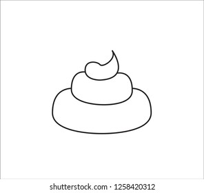 Poop Vector Outline Stock Vector (Royalty Free) 1258420312 | Shutterstock