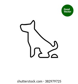 Pooping dog sign