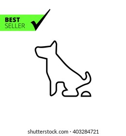 Pooping dog sign
