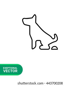 Pooping dog sign