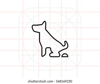 Pooping dog sign