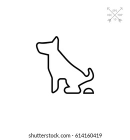 Pooping dog sign