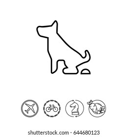 Pooping dog sign