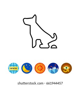 Pooping dog sign