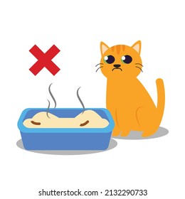 en el punteo en la ilustración del vector de litterbox