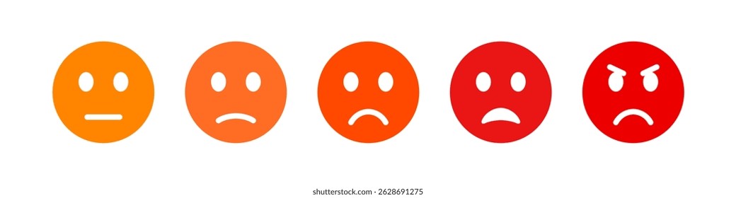 Pobre ícone de emoticon triste ruim. Estilo de silhueta. Vetor emodji.