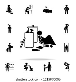 poor beggar  icon. Poor peaple icons universal set for web and mobile