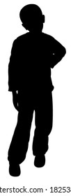 a poor body silhouette vector 