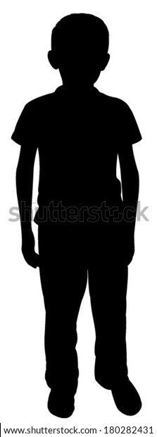 Poor Body Silhouette Vector Stock Vector (Royalty Free) 180282431