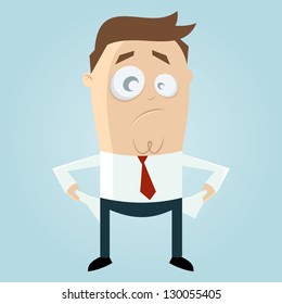 poor cartoon man