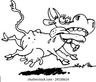 Poor Crazy Animal Running Stock Vector (Royalty Free) 24158614 |  Shutterstock