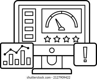 Poor Credit Rating Vector Icon Design, Money Management Symbol, Leverage Or Debt Sign, Capital Markets And Investments Stock Illustration, Problem In Performance Concept, 