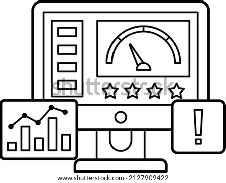 Poor Credit Rating Vector Icon Design, Money Management Symbol, Leverage or debt Sign, Capital markets and investments stock illustration, Problem in Performance Concept, 