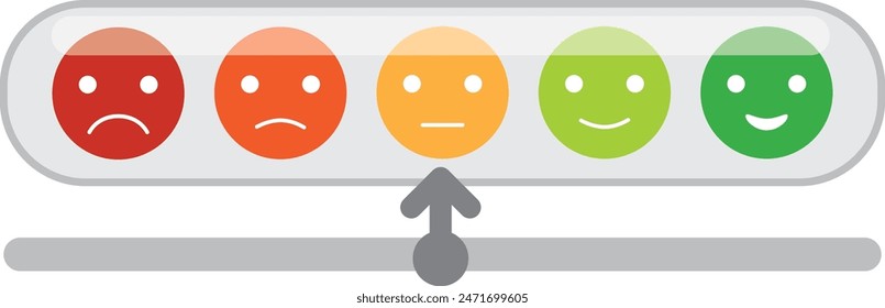 Poor and good customer satisfaction metrics Bad credit score. business service rating illustration