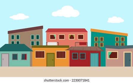 Poor house concept vector illustration. Low income residents.