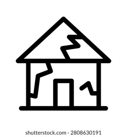 Poor House Icon Vector Symbol Design Illustration