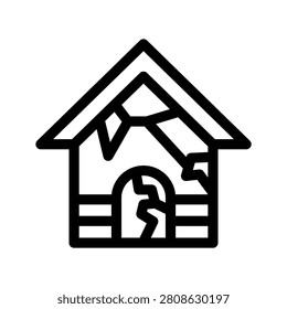 Poor House Icon Vector Symbol Design Illustration