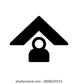 Poor House Icon Vector Symbol Design Illustration