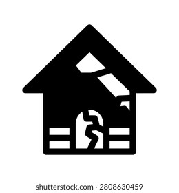 Poor House Icon Vector Symbol Design Illustration