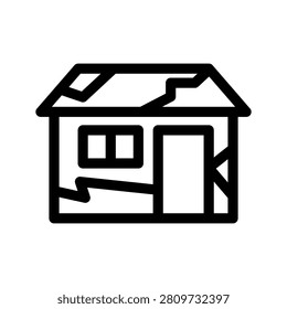 Poor House Icon Vector Symbol Design Illustration
