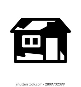 Poor House Icon Vector Symbol Design Illustration

