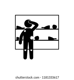poor and hungry icon. Element of poor man illustration. Premium quality graphic design icon. Signs and symbols collection icon for websites, web design, mobile app
