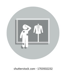 poor man badge icon. Simple glyph, flat vector of Poor people icons for ui and ux, website or mobile application
