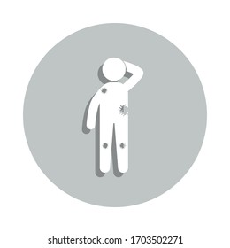poor man badge icon. Simple glyph, flat vector of Poor people icons for ui and ux, website or mobile application