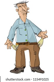 Poor Man Cartoon Stock Vector (Royalty Free) 115491025 | Shutterstock
