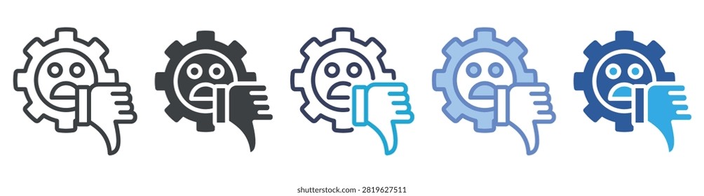 Poor Management icon set multiple style collection