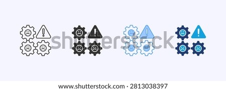 Poor Management Icon Set Multiple Style Collection Illustration