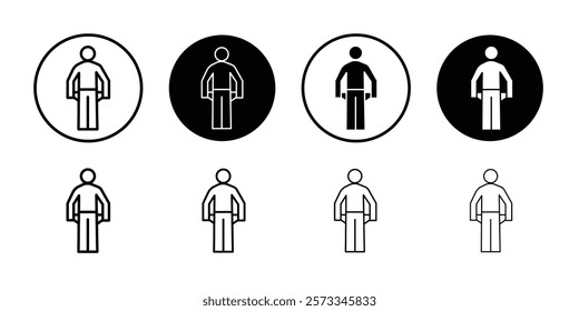 poor person empty pockets icon vector line logo mark or symbol set collection outline style