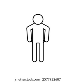 poor person empty pockets icon Flat illustration sign