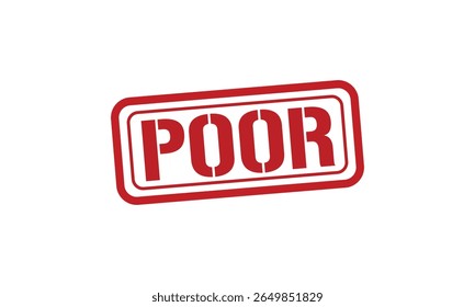 poor red stamp text vector, rubber stamp