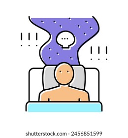 poor sleep habits color icon vector. poor sleep habits sign. isolated symbol illustration