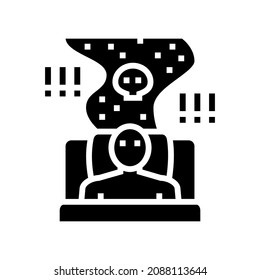 Poor Sleep Habits Glyph Icon Vector. Poor Sleep Habits Sign. Isolated Contour Symbol Black Illustration