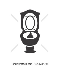 Poo,toilet icon vector