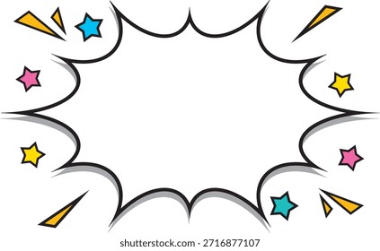 Pop American comic frame illustration