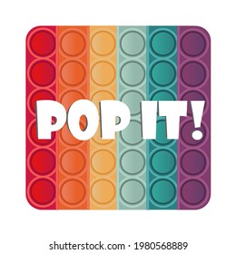 Pop it anti-stress, colored bumps, vector isolated