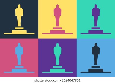 Pop art 3D printer model icon isolated on color background. 3d printing.  Vector