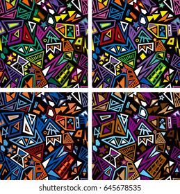 Pop art abstract seamless pattern. Fashion trendy design background