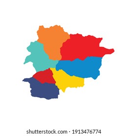 pop art of  andorra map, editable eps 10