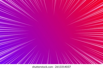 Pop art anime cartoon with halftone gradient background, texture and explosion or sun rays effect, fun and interesting comic template frame.