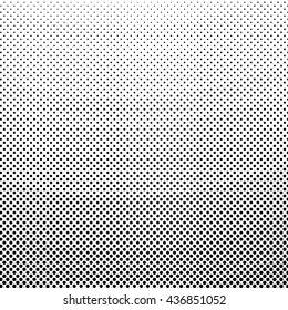 Pop Art Background, Black Dots on a White Background, Gradient Down Up,  Retro Style, Vector Illustration 