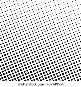 Pop Art Background, Black Dots on a White Background, Gradient from Bottom Left to Upper Right, Halftone , Retro Style, Vector Illustration 
