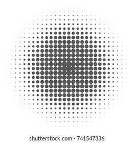 Pop Art Background, Black halftone dots on white Background, Retro Style, Vector Illustration.